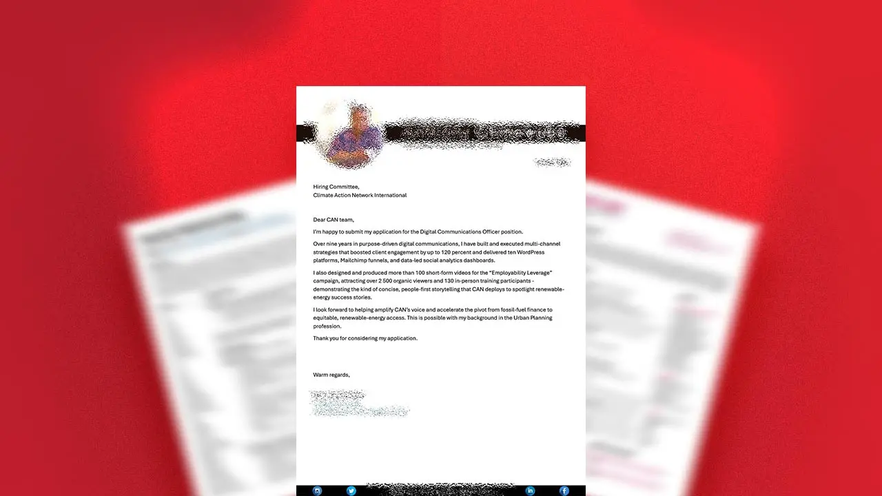 Cover letter writing