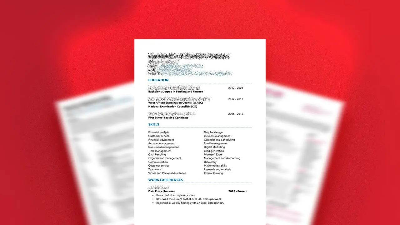 NYSC and Fresh Graduate CV/Resume Writing
